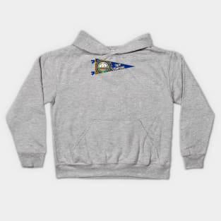 New Hampshire Flag Pennant Kids Hoodie